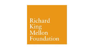 The text "Richard King Mellon Foundation" in white inside an orange square