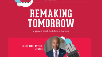 an adult wearing a blue suit