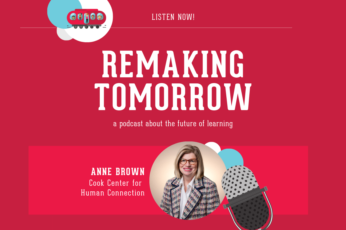 Adult with glasses and jacket profiled on a beige background