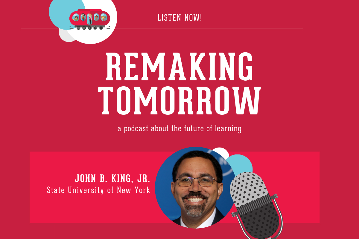 Graphic of a man wearing glasses next to an illustrated microphone