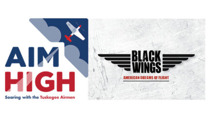 Logos for Aim High and Black Wings