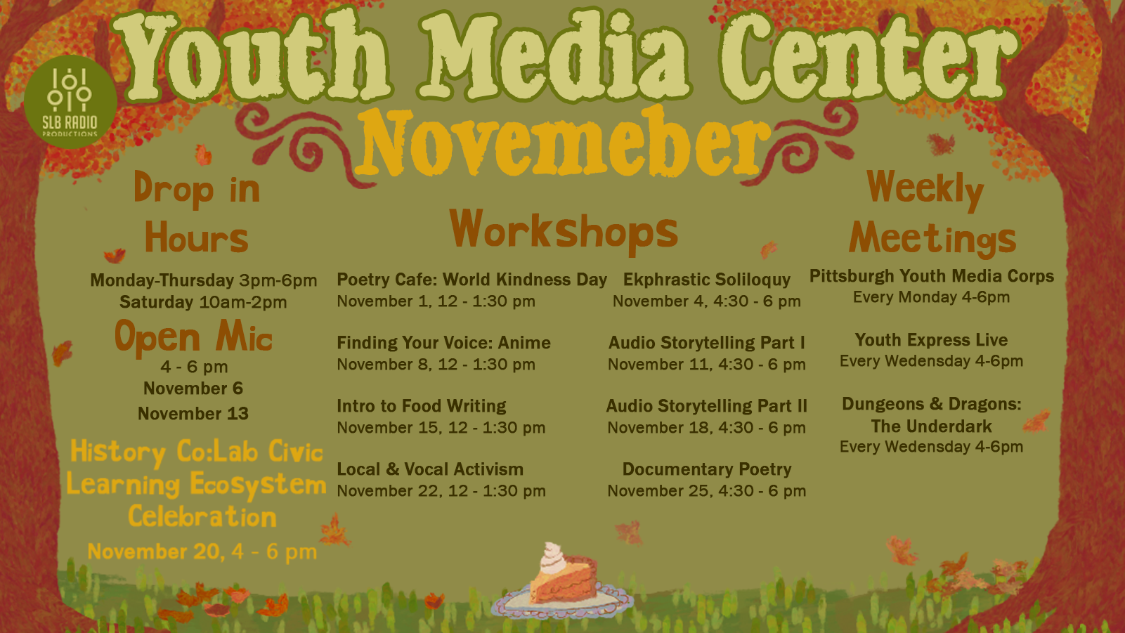 November Open Studio's calendar graphic.