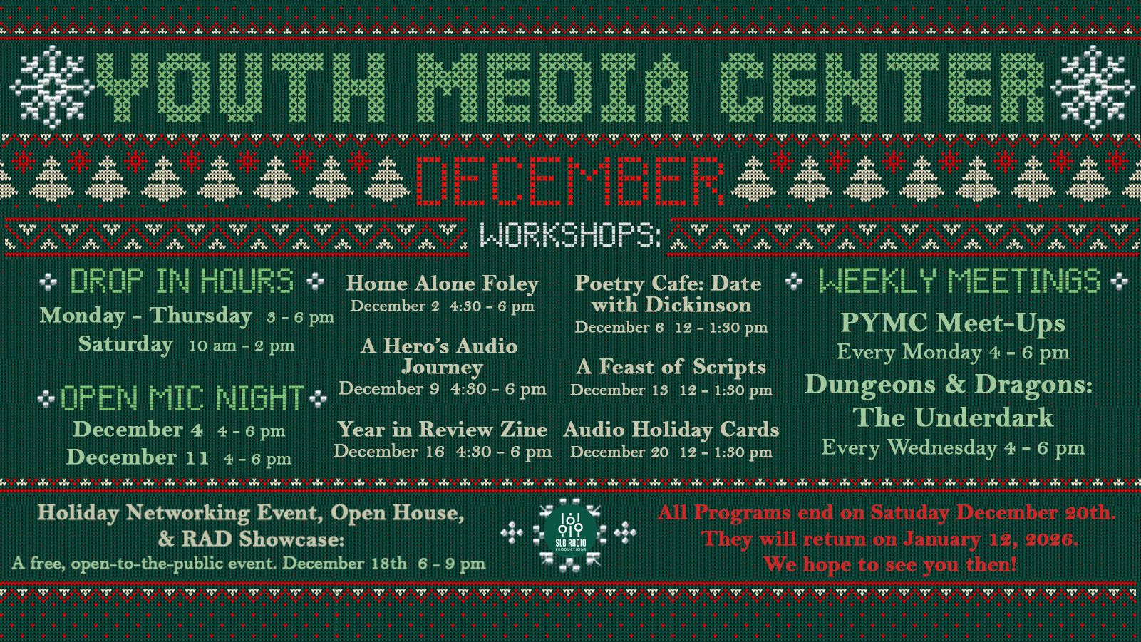 December YMC Events Graphic