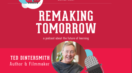 Graphic featuring an adult with an illustrated microphone