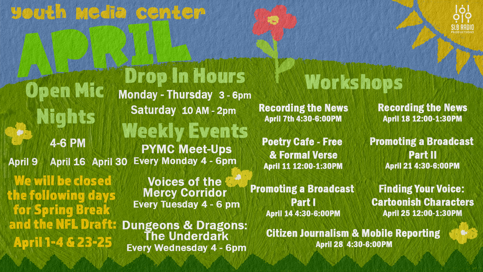 April YMC Events Graphic