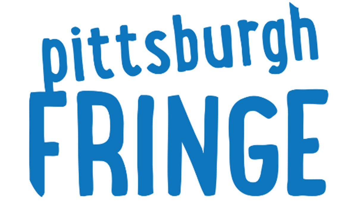 The text "pittsburgh FRINGE" in dark blue on a white background