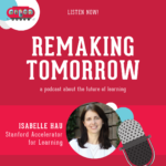 Graphic featuring an adult with an illustrated microphone