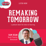 Graphic featuring an adult with an illustrated microphone